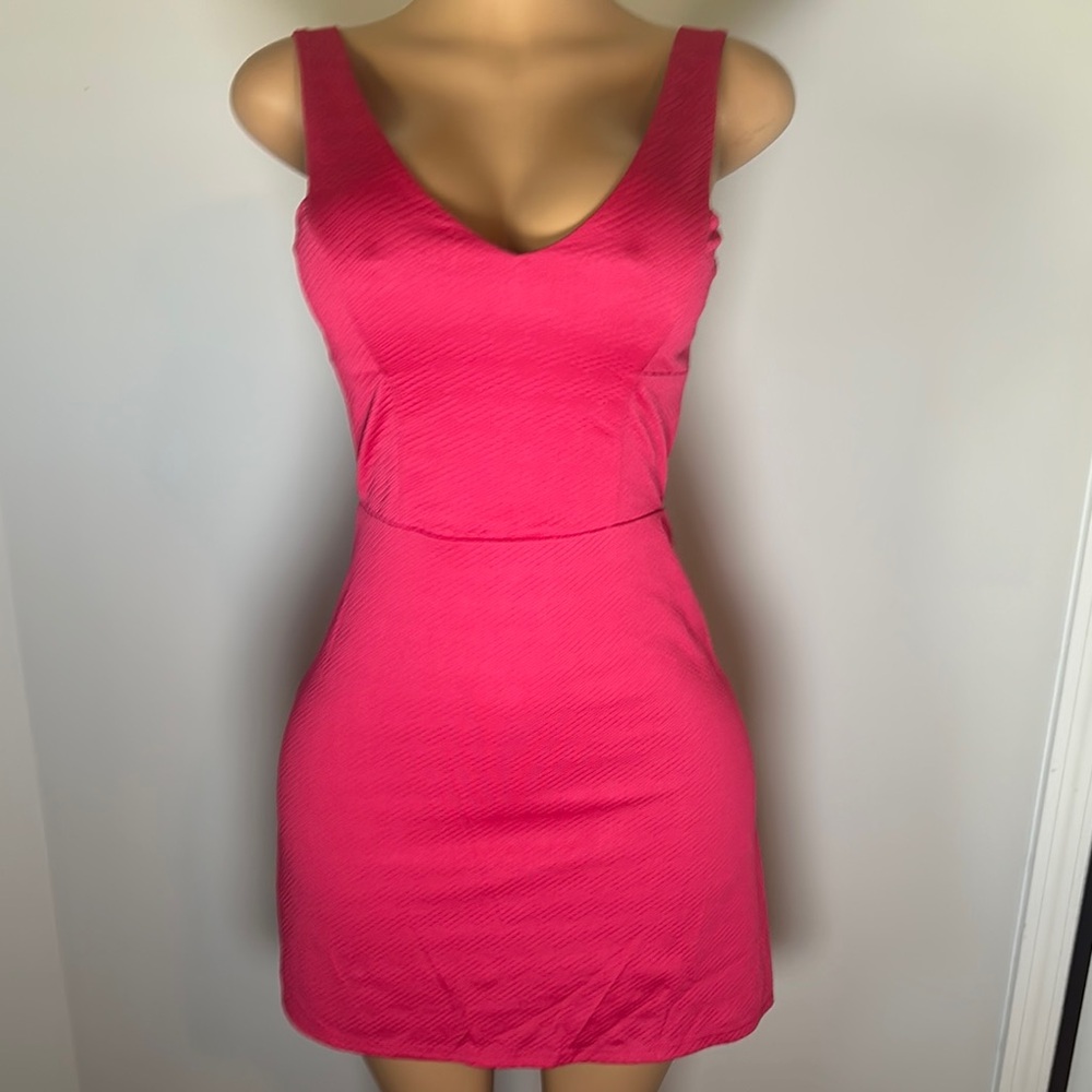 Hollister Hot Pink Ribbed Mini Dress